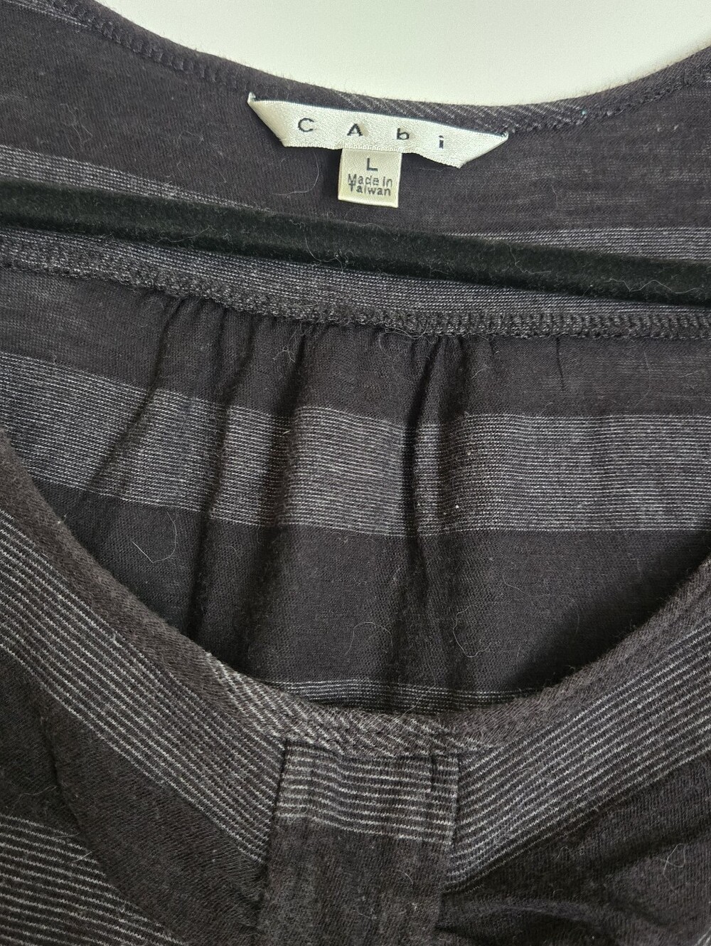 Cabi Black & Gray Striped Tank - Picture 2 of 2